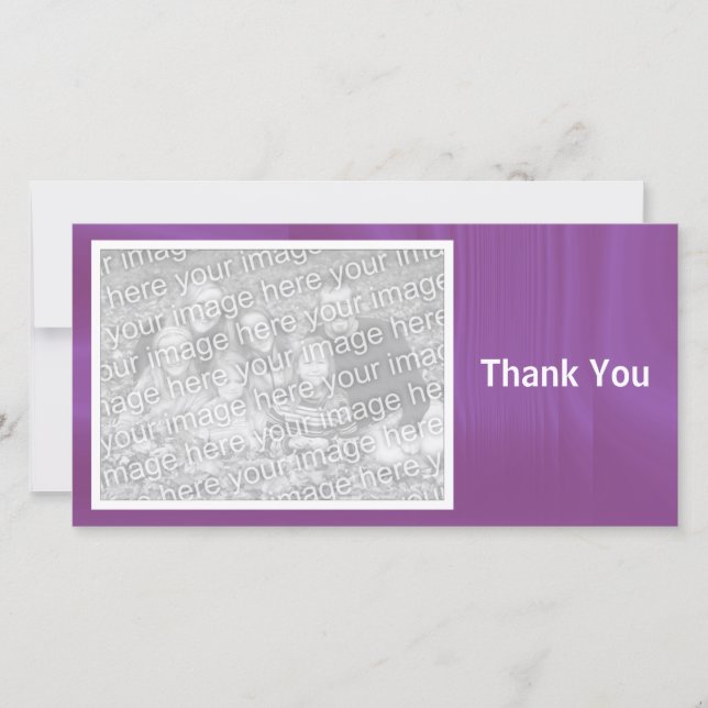 Carte De Remerciements Violet Ombré (Devant)