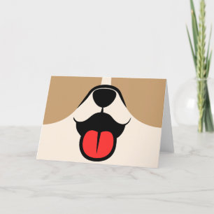 Carte De Remerciements Visage de chien