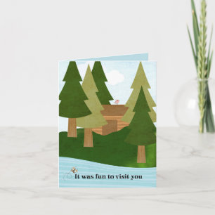 Carte De Remerciements Visite de cabine-Lake-Merci pour l'accueil