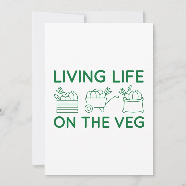 Carte De Remerciements Vivre La Vie Sur Le Veg (Devant)