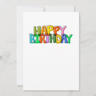 Carte De Remerciements Vœux d'anniversaire colorés simples