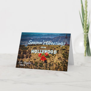 Carte De Remerciements Vœux de la saison depuis Hollywood Los Angeles Car