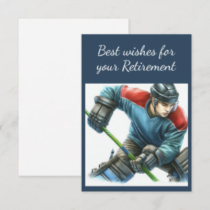 Carte De Remerciements Vœux de retraite Joueur de hockey sur gazon Entraî