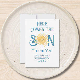 Carte De Remerciements Voici Le Baby shower Fils