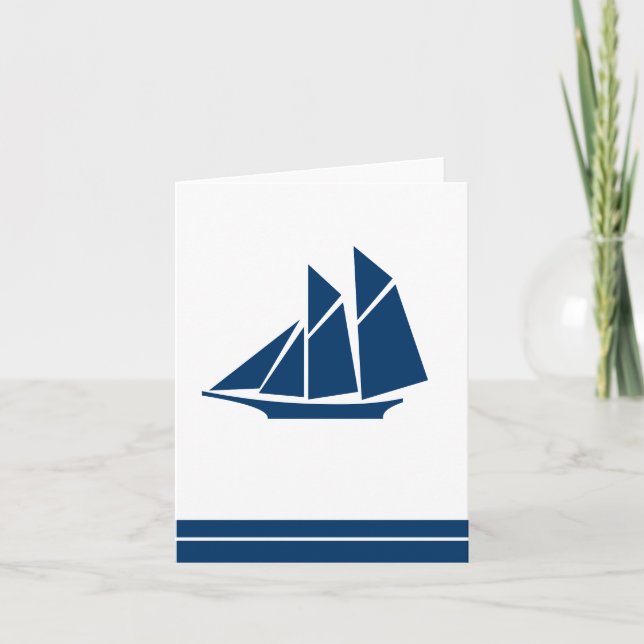 Carte De Remerciements Voilier Note Card (Devant)