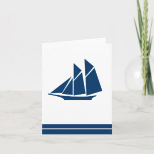 Carte De Remerciements Voilier Note Card