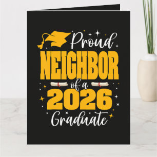 Carte De Remerciements Voisin fier d'un diplômé de la promotion 2026