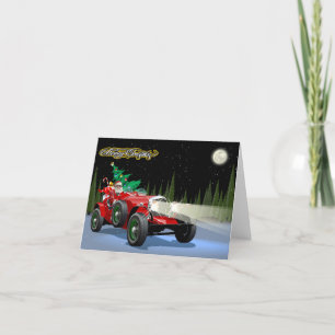 Carte De Remerciements Voiture de Noël