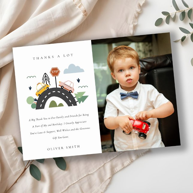 Carte De Remerciements Voitures Urbaines Road Photo N'Importe Quel Âge An (Créateur téléchargé)