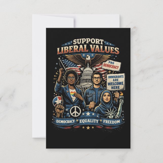 Carte De Remerciements Voix de la Liberté (Devant)