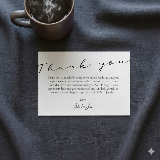 Carte De Remerciements Vos photos et souvenirs mariage de code QR (Your photos and memories QR code wedding Thank You Card.)