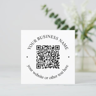 Carte De Remerciements Votre code QR téléchargé avec texte circulaire mod
