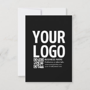 Carte De Remerciements Votre logo avec code QR et texte modifiables