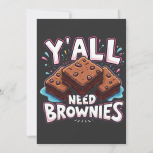 Carte De Remerciements Vous avez besoin de Brownies Chocolate Cake Sweet