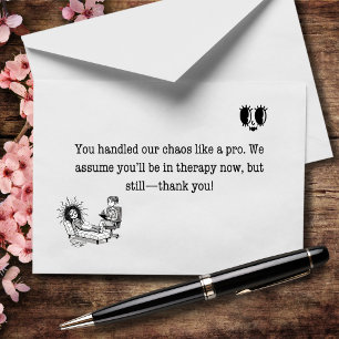 Carte De Remerciements Vous avez géré nos chaos comme un pro Mariage