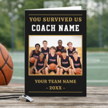 Vous avez survécu à nous Coach Basketball Photo Dr