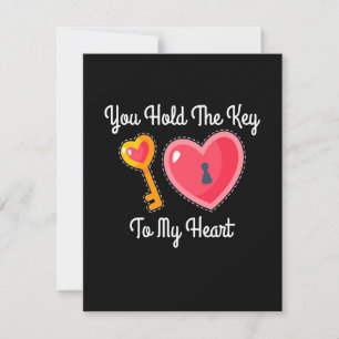 Carte De Remerciements Vous détenez la clé de mon cœur