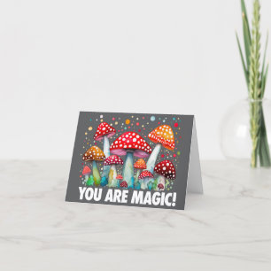 Carte De Remerciements Vous êtes champignon magique art aquarelle fungi