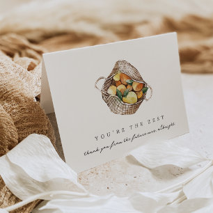 Carte De Remerciements Vous êtes la Mariée Citron Fête de Fiançailles