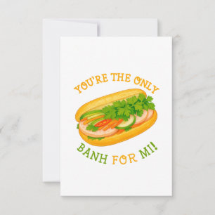 Carte De Remerciements Vous êtes le seul Banh for Mi !