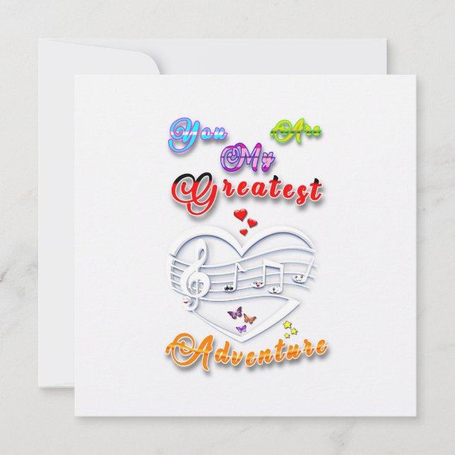 Carte De Remerciements Vous êtes ma plus grande aventure (Devant)