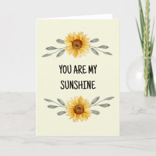 Carte De Remerciements Vous êtes mon soleil maman Happy Mothers Day Card