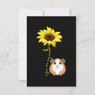 Carte De Remerciements Vous Êtes Mon Sunshine Tournesol Guinée Pig Maman