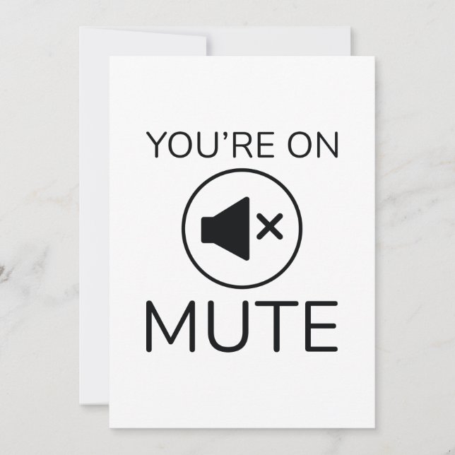 Carte De Remerciements Vous êtes sur Mute (Devant)