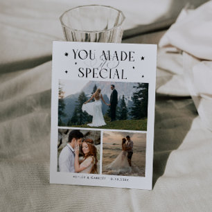 Carte De Remerciements Vous l'avez rendu spécial Photo de mariage blanc