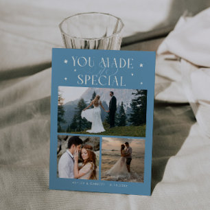 Carte De Remerciements Vous L'avez Rendu Spécial Photo De Mariage Denim B