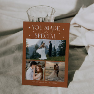 Carte De Remerciements Vous L'avez Rendu Spécial Photo De Mariage En Terr