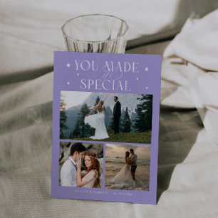 Carte De Remerciements Vous L'avez Rendu Spécial Photo De Mariage Lilas