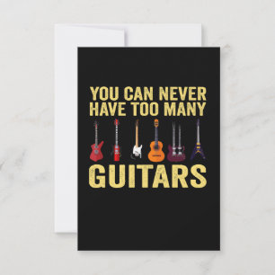 Carte De Remerciements Vous Ne Pouvez Jamais Avoir Trop De Guitares Drôle