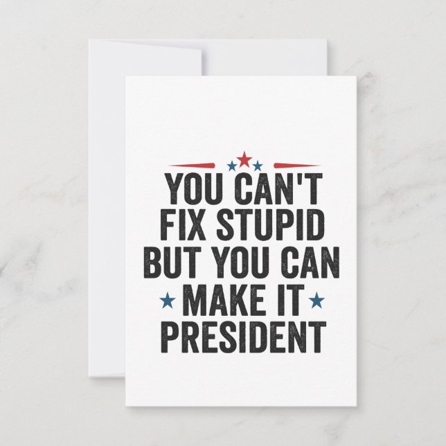 Carte De Remerciements Vous ne pouvez pas réparer les bêtises, mais vous  (Devant)