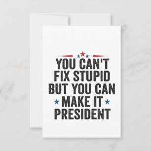 Carte De Remerciements Vous ne pouvez pas réparer les bêtises, mais vous