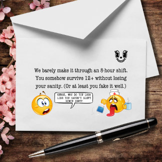 Carte De Remerciements Vous Travaillez 12 Heures, Mais Ça Ressemble À 72