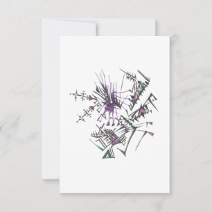 Carte De Remerciements Voyage Art Tribal Abstrait Tatouage Coloré