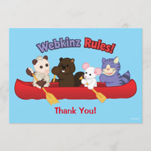 Carte De Remerciements Voyage de canoë de règles de Webkinz   Webkinz