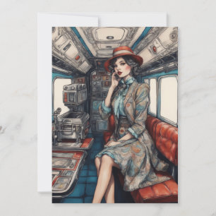 Carte De Remerciements Voyager dans le style, vue sarcastique