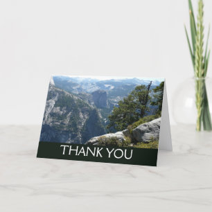 Carte De Remerciements Vue de Yosemite Mountain dans le parc national de 