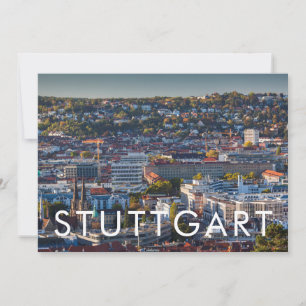 Carte De Remerciements Vue dégagée sur la ville de Stuttgart