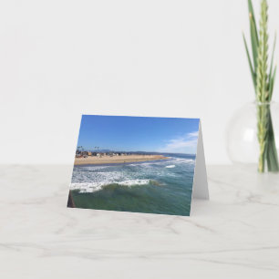Carte De Remerciements Vue depuis la jetée, Newport Beach, Californie