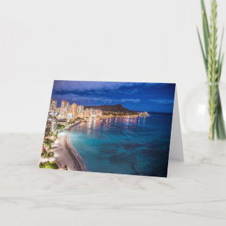 Carte De Remerciements Waikiki at Night Note Card
