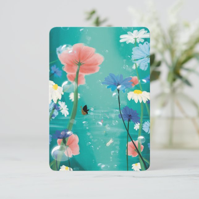 Carte De Remerciements Warm Wishes Countryside Postcard (Debout devant)