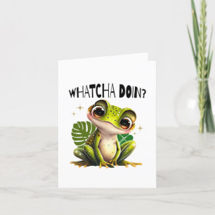 Carte De Remerciements Watcha Do ? Funny Curious Frog