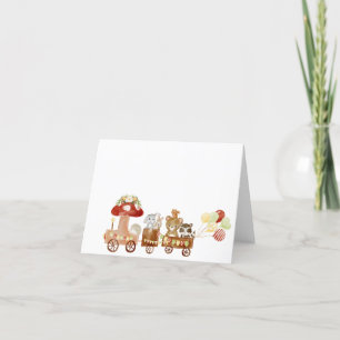 Carte De Remerciements Watercolor Elegant Woodland Party Baby shower