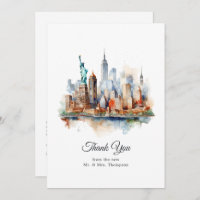 Watercolor New York USA Destination Wedding