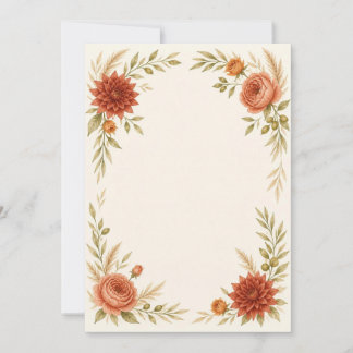 Carte De Remerciements Watercolor Terracotta Wedding Thank You Card