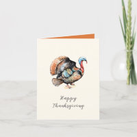 Watercolor Turkey Bon thanksgiving Company