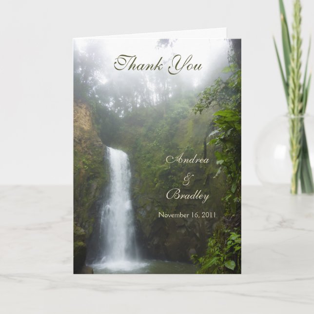 Carte De Remerciements Waterfall Wedding Thank You Card (Devant)